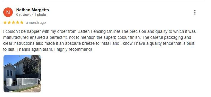 Customer Google review